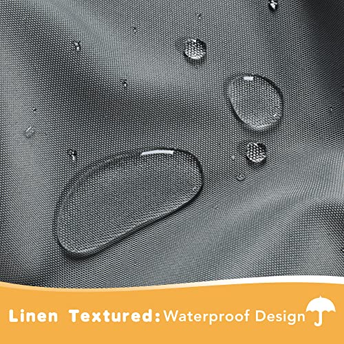 HolidayIdeas Extra Wide Outdoor Curtains for Patio Waterproof, 2 Panels - 110 x 84 Inch - Privacy & Light Filtering Curtains Grommet Outside Curtains for Porch, Gazebo, Pergola, Backyard (Grey) - Image 2