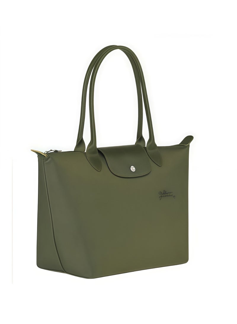 Longchamp Women's Classic Fashion Versatile Large Handbag Shopping Bag Shoulder Bag Handbag Eco-friendly Forest Green - Image 3