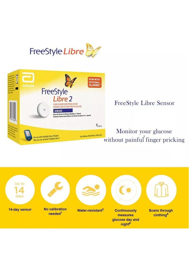Abbott - FreeStyle Libre 2 Flash Glucose Monitoring System Sensor Kit - Image 1