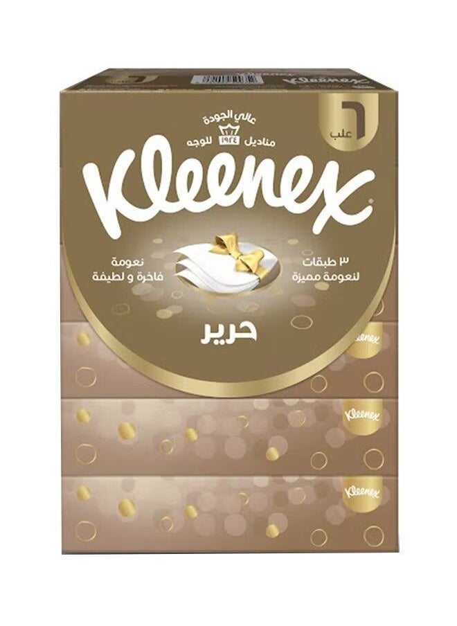 كلينيكس علبة مناديل وجه حرير مكون من ​​50 منديل ابيض 6 قطع  - Image 1