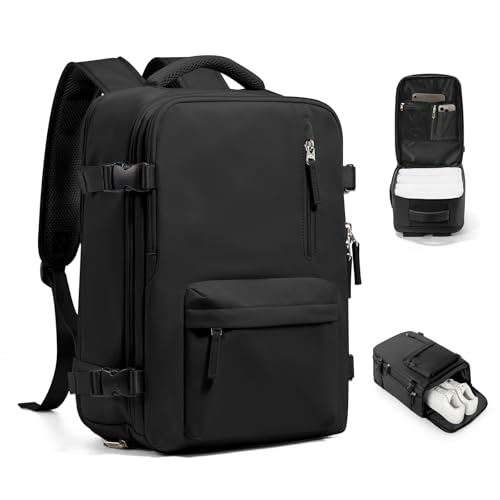 VGCUB Travel Backpack for Women Men for Spirit Airlines Personal Item Bag 18x14x8 Inches Laptop College Waterproof Carry on Flight Approved Work Backpack Mochila de Viaje,Black - Image 1