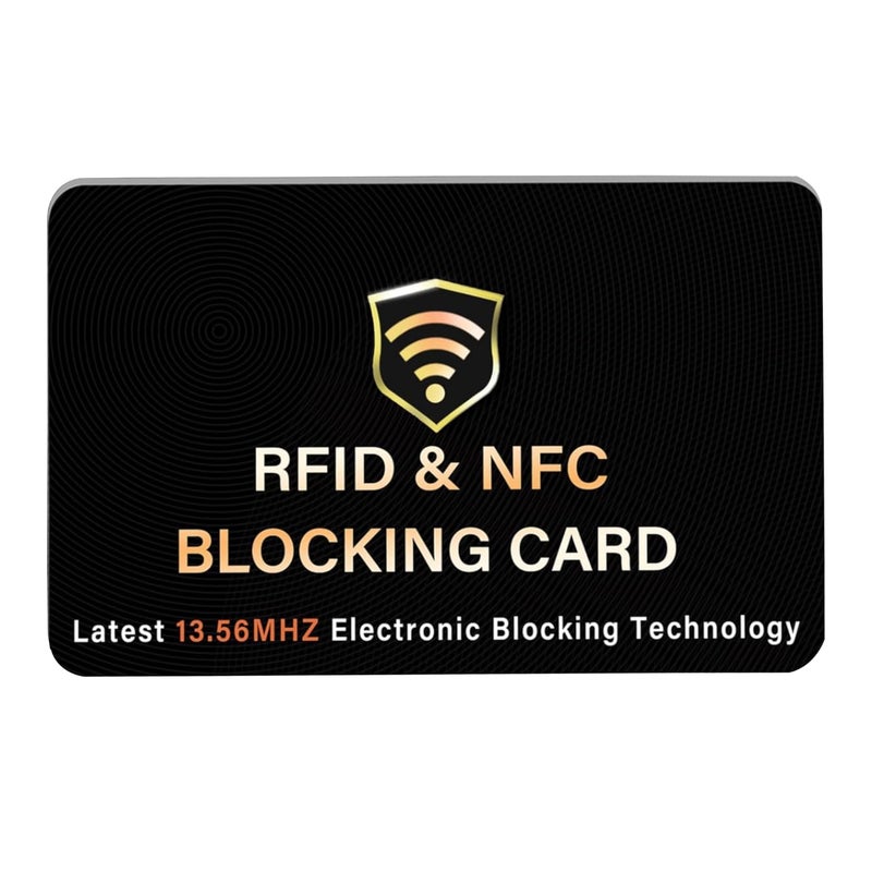SaiTech IT RFID Blocking Card, One Card Protects Entire Wallet Purse, NFC Contactless Bank Debit Credit Card Protector ID ATM Guard Card Blockerâ€“(Black) - Image 1