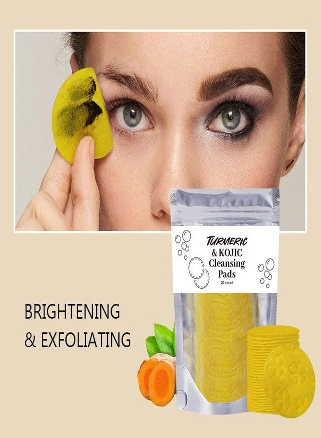 Bruiseweed Turmeric Wash and Care 3 Piece Set, Turmeric Trio: Kojic Soap Bar/Facial Pads/Face Cleansing Wash with Brush, Jabon de Curcuma, Tumeric Soap Facial Cleaner Skincare Three Set for Face & Body (A) - Image 3
