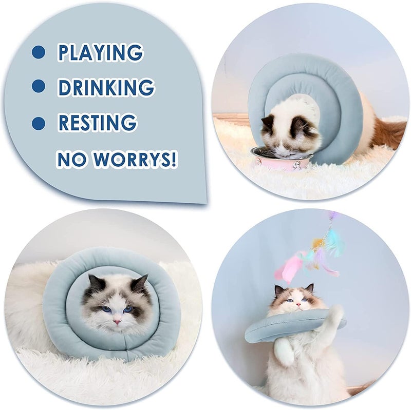 Cat Cone, Soft Dog Cone Collar After Surgery, Water-Proof Comfortable Dog Recovery Cone Anti-Bite Lick Wound Healing, Pet Cone for Small Medium or Large Dogs and Cats (M) - Image 5