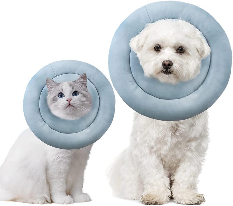Cat Cone, Soft Dog Cone Collar After Surgery, Water-Proof Comfortable Dog Recovery Cone Anti-Bite Lick Wound Healing, Pet Cone for Small Medium or Large Dogs and Cats (M) - Image 1