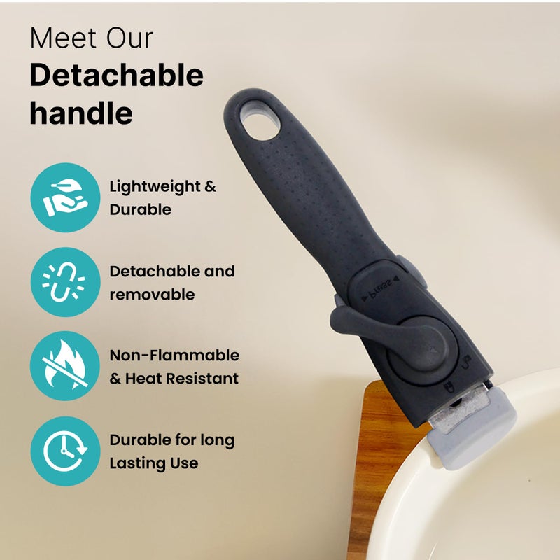 The Better Home The Better Home Detachable Cookware Handle (2 Pcs) | Removable Pan Handle | Universal Pot Handle Suitable for All Cookware (Black)  - Image 3