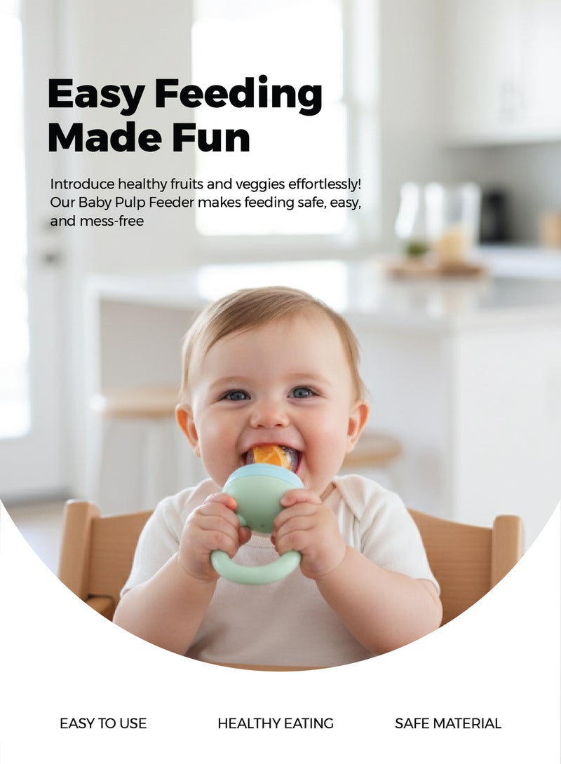 Zenito Fresh Food pack of 2 Pulp Feeder for Babies - Safe Weaning Tool -Pulp Silicone Baby Feeder -Soft & Safe Self-Feeding for Infants & Toddlers - Food & Fruit Dispenser, Ideal for Toodler Led Weaning Supplies - New Born Feeding Essentials - Image 2