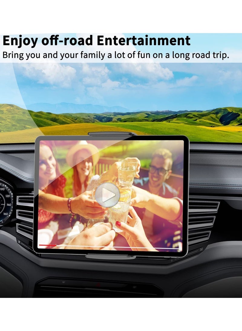 CD Slot Car Tablet Mount 360 degree Full Rotation CD Player Car Phone Holder for iPad Pro 9.7 11 12.9 Air Mini 5 4 3 2/Samsung Galaxy Tabs Switch iPhone More 15" Cell Phones &Tablets&Sat Nav/GPS - Image 3