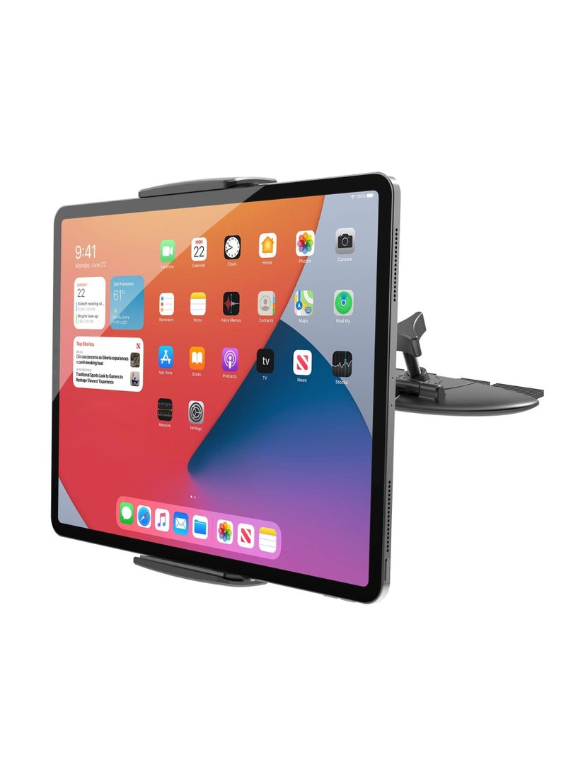 CD Slot Car Tablet Mount 360 degree Full Rotation CD Player Car Phone Holder for iPad Pro 9.7 11 12.9 Air Mini 5 4 3 2/Samsung Galaxy Tabs Switch iPhone More 15" Cell Phones &Tablets&Sat Nav/GPS - Image 1