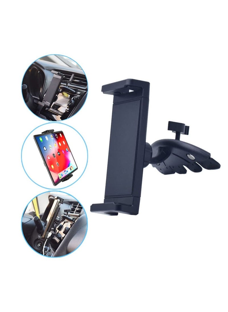 CD Slot Car Tablet Mount 360 degree Full Rotation CD Player Car Phone Holder for iPad Pro 9.7 11 12.9 Air Mini 5 4 3 2/Samsung Galaxy Tabs Switch iPhone More 15" Cell Phones &Tablets&Sat Nav/GPS - Image 5