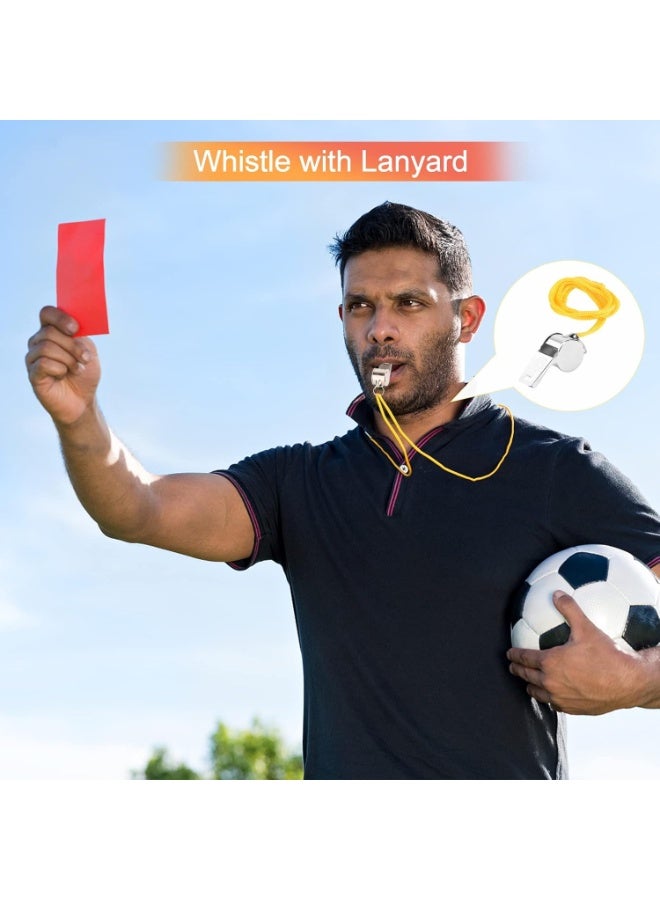 هومستر مجموعة بطاقات الحكم ، البطاقة الحمراء الأصفراء مع مجموعة الصفارة ، للرياضات المدرسية ، كرة القدم ، كرة السلة ، البيسبول - Image 3