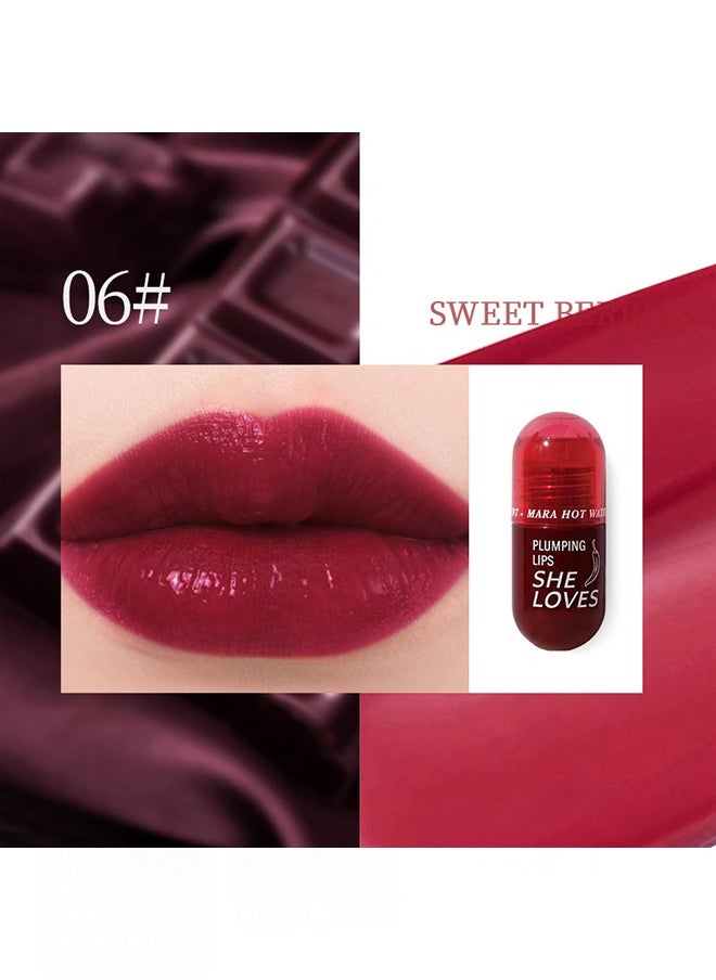 Sheloves - Plumping Lips-Feel The Lip Fiery, Hydrating Lip Care,Buxom Plant Lips Oil, Treatment Serum Volumizing For Dry Cracked Lips,  Plumping Gloss Lips Filler Lip Mask 06# Sweet Berriesy - Image 1