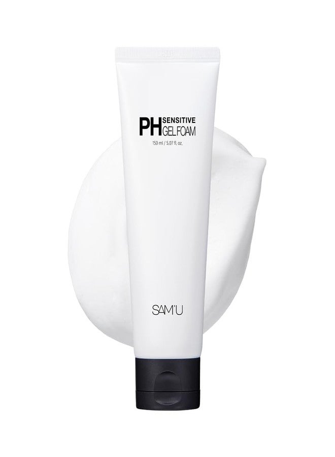 SAM'U PH Sensitive Gel Foam Cleanser | Korean Hydrating Face Wash with Hyaluronic Acid & Centella | Gentle Facial Cleanser for Dry & Sensitive Skin (5.07 Fl. Oz.) - Image 1