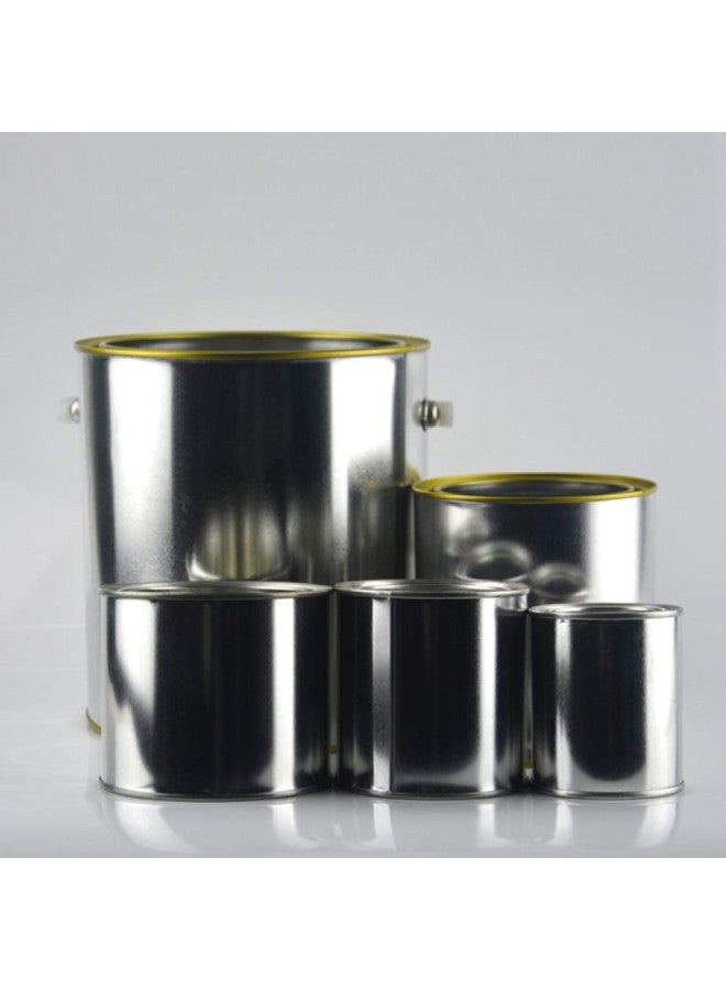klarako 6pcs Empty Metal Paint Cans with Lids Half Pint Paint Pails Storage Bucket for Arts Crafts DIY Projects Painting Garage Organization 0.2L  - Image 2