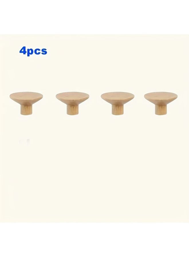 4 Pcs Modern Geometric Wooden Wall Hooks Non Slip Wall Mounted Hangers For Coats Hats Towels - Image 1