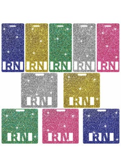 10 Pcs Registered Nurse Rn Glitter Badge Nursing Id Badge Acrylic Nursing Tags Rn Badge Holder For Badges Accessories For Student Nurse Coworkers Students Accessories 5 Colors