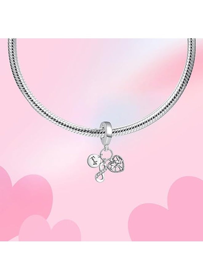 سحر متدلي على شكل قلب حب عصري من الفضة الإسترلينية عيار 925 يناسب الأساور والقلادات وقلادات الخرز والمجوهرات كهدية - Image 2