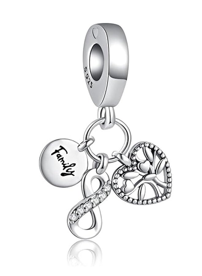 سحر متدلي على شكل قلب حب عصري من الفضة الإسترلينية عيار 925 يناسب الأساور والقلادات وقلادات الخرز والمجوهرات كهدية - Image 1