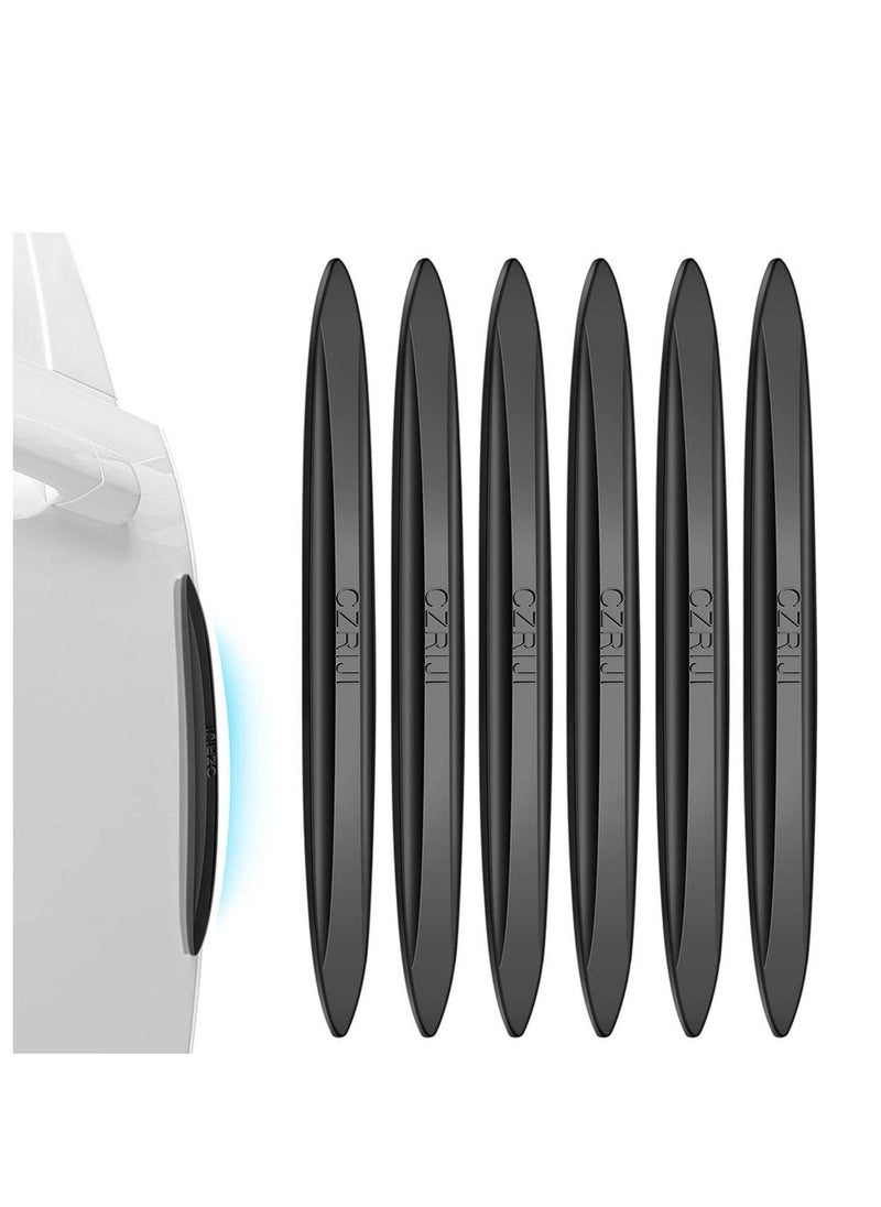 Y&D Car Door Edge Guards, 6pcs Rubber Protector with Silicone Protect Side for All Vehicles, Soft, High Adhesive, Waterproof, Heat-resistant, Abrasion resistan Black  - Image 1