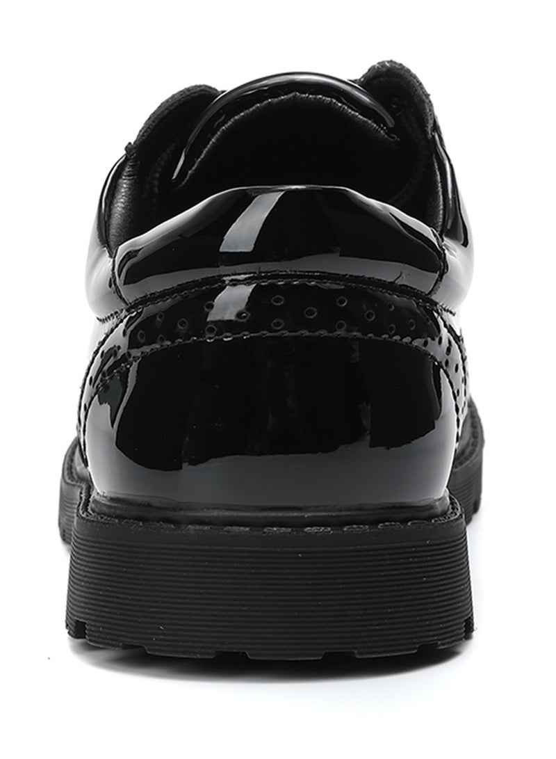 Sky View Boys Oxford Casual Classic Shoes Lace Up shiny leather upper Non-Slip Texture Sole School Uniform Daily Wedding Church Dress Lightweight shoes - Image 4
