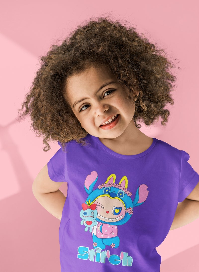 ZOOM LABUBU STITCH LOVE'S KIDS T-SHIRT