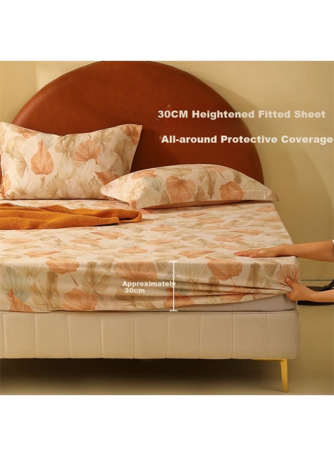 Mercury Home Textiles 100% Cotton Brushed Soft Bed Fitted Sheet Antibacterial Class A Dustproof Double Bed Cover 1.8x2m - Image 2
