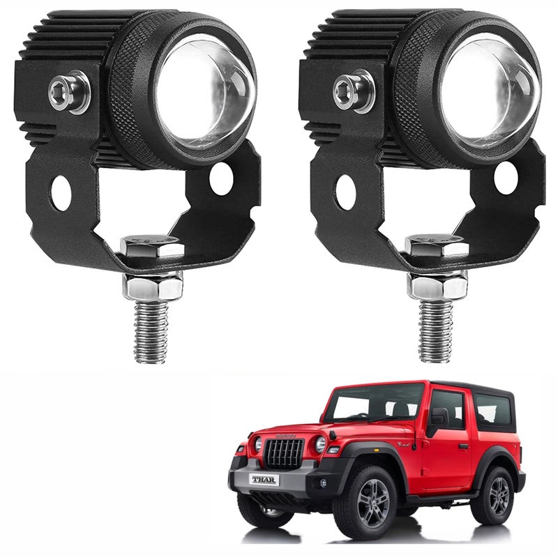 Asryd Mini LED Driving light pods 2 Inch LED Driving Lights Dual Fuction Amber & White Color Fog Lights Spot Beam (2Pcs) For Mahindra Thar - Image 5