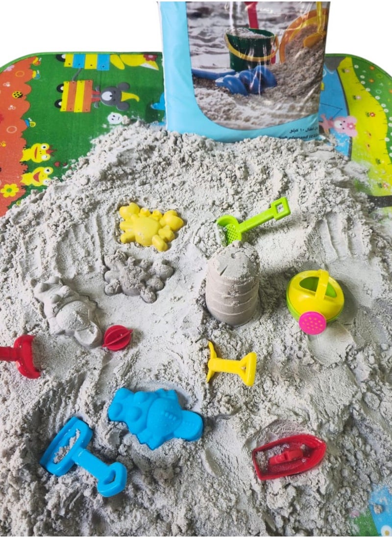 SAND BEACH 2Pic sterile white sand, weighing 20 kilograms, natural, washed and refined, filtered without dust, safe for children from allergies and skin diseases  - Image 4