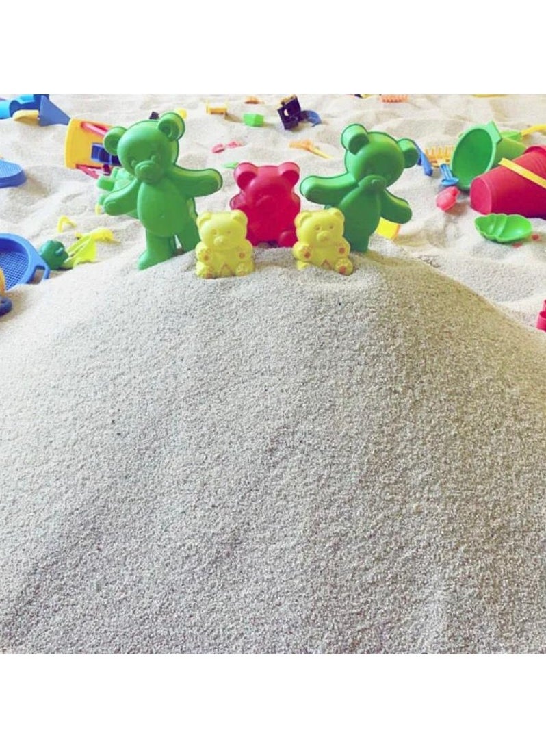 MARAH TOYS 2 sterile white sand, weighing 20 kilograms, natural, washed and refined, filtered without dust, safe for children from allergies and skin diseases  - Image 4