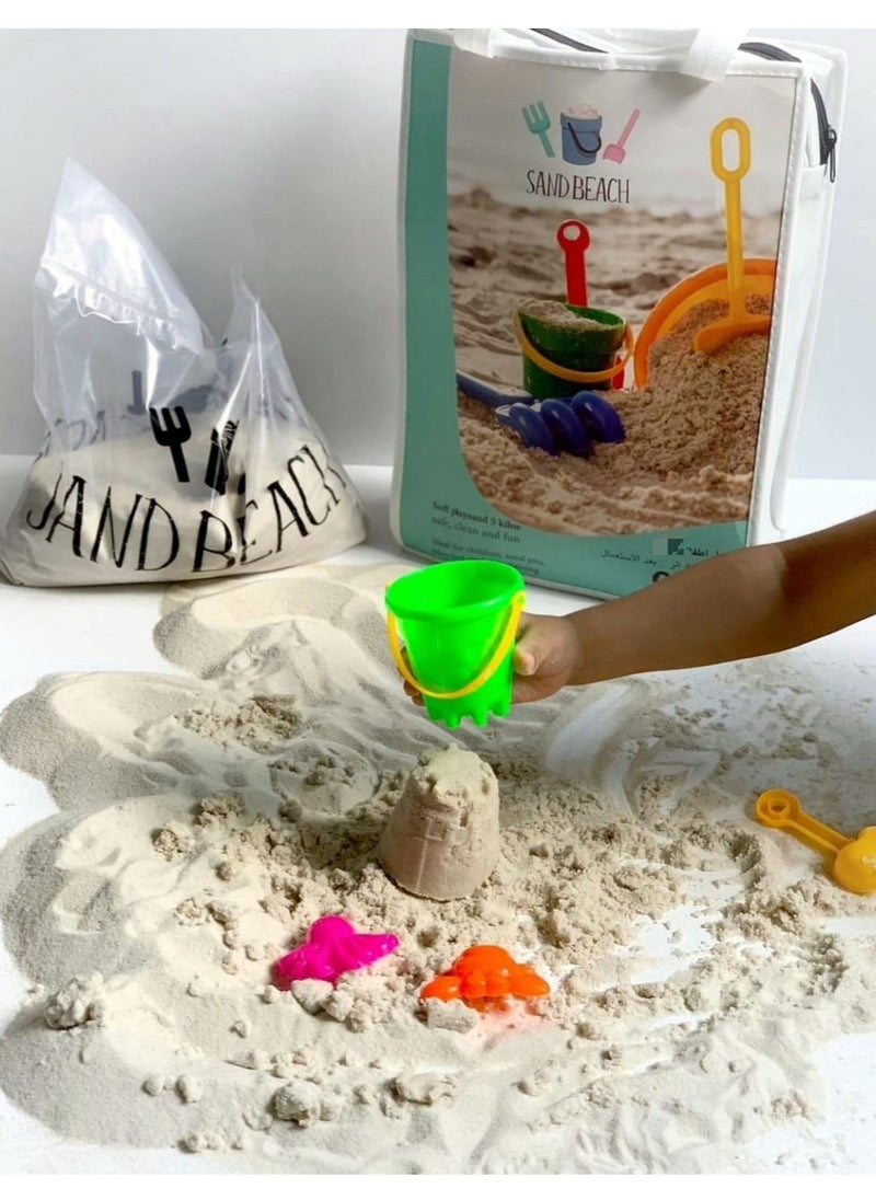 MARAH TOYS 2 sterile white sand, weighing 20 kilograms, natural, washed and refined, filtered without dust, safe for children from allergies and skin diseases  - Image 3