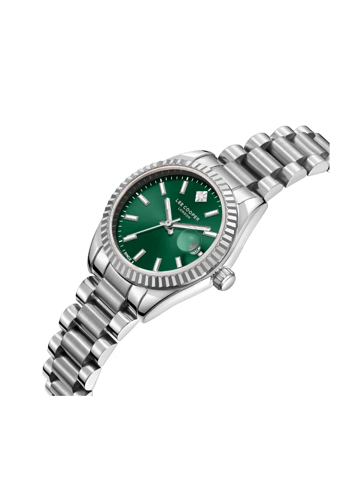 Lee Cooper Women's Analog Display Watch With Silver Metal Strap - LC08126.370