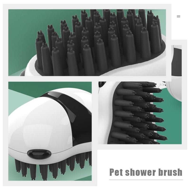 Pet Dog Bath Brush Panda Design With Soft Rubber Bristles And Extended Handle - Image 5
