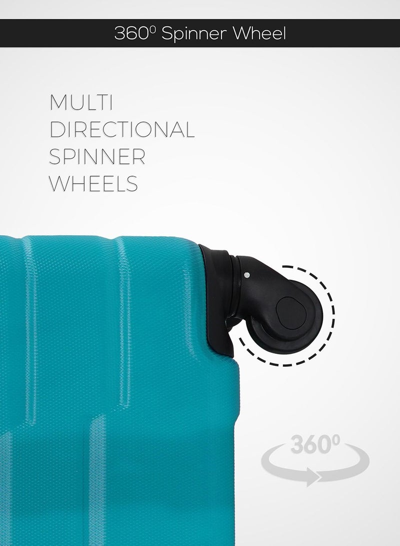 PARAJOHN Beta large Size Lightweigh ABS Hardside Spinner Luggage Trolley -20 Inch | Carrying 10KG 4-Wheel Hardshell Suitcase-Turquoice - Image 4