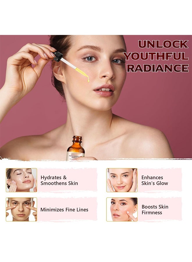 WIYUN Pomegranate Seed Oil ,for Skin and Hair Care, Enhances Skin Elasticity, Promotes Healthy Hair, Pure Natural Pomegranate Seed Oil, Nourishes and Moisturizes, Anti-Aging, Reduces Fine Lines 60ml - Image 5