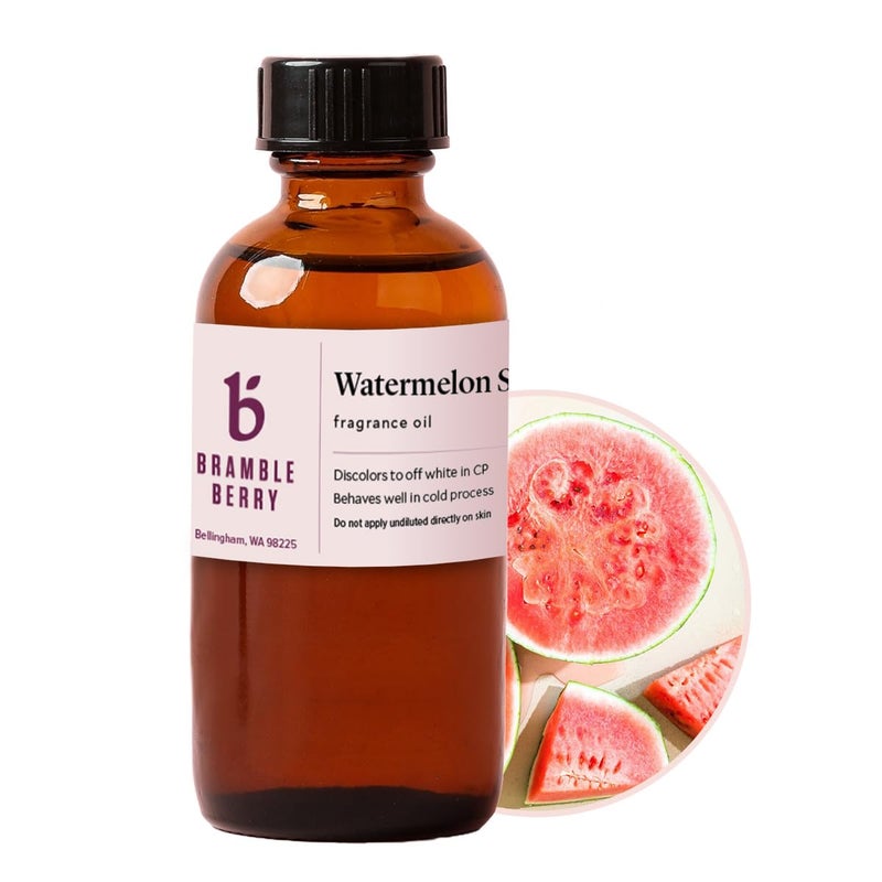 Bramble Berry Watermelon Sugar Fragrance Oil 2 oz Sweet Fruity Scent for Soap Making Candles Lotion Bath Bombs Perfume Skin Safe Vegan Paraben Phthalate Free