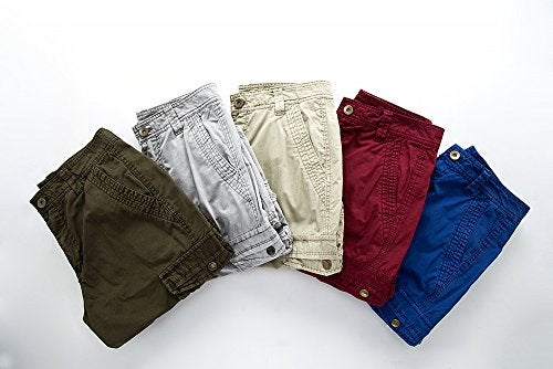 Leward Men's Cotton Twill Cargo Shorts Outdoor Wear Lightweight (US, Numeric, 34, Regular, Regular, Red) - Image 3
