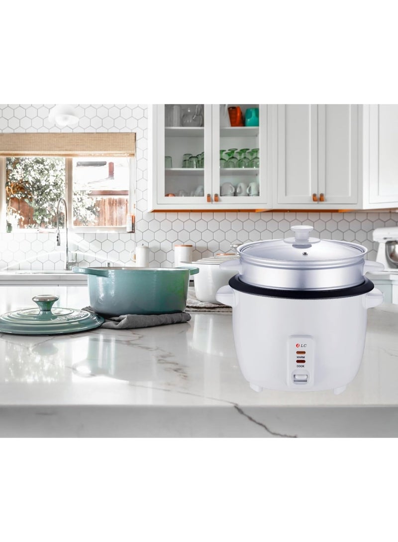 ال سي طنجرة أرز صغيرة الحجم سعة 1 لتر مزودة بوعاء غير لاصق، ووظيفة الحفاظ على الحرارة، وغطاء زجاجي. - Image 4