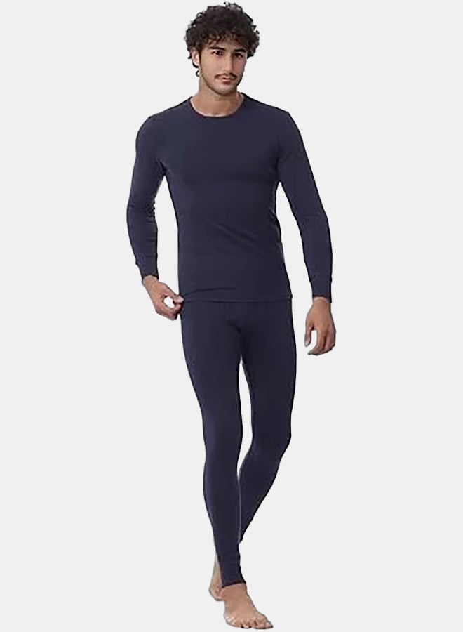 Cottonil Interlock thermal (Inner fluff) set for men - DarkBlue