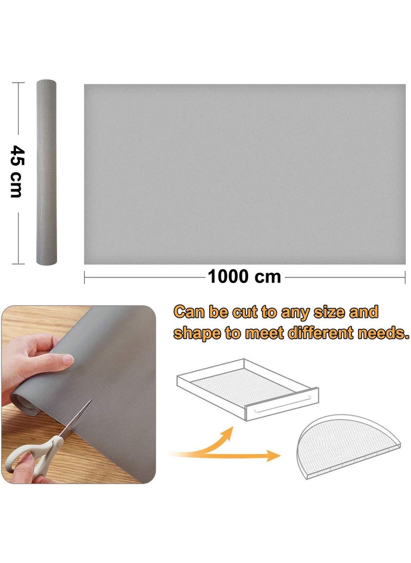 Kuber Industries Kuber Industries Duty Diamond/Dots Shelf Liners, Non-Slip Drawer Liner Cabinet Pad Refrigerator Mat No Odor for Home and Kitchen-45X1000 cm (10 Mtr,Grey)-KUBMART11933  - Image 4