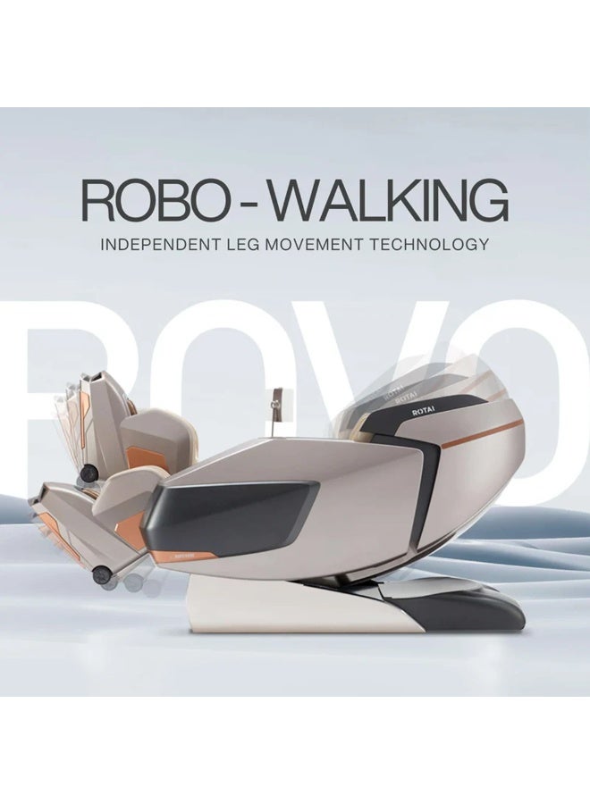 ROTAI AI Robotic Massage Chair with ROVO Walking Technology|Full Body Massage Chair| 6D Dual Mechanism|Tri-Sole Reflexology|Heat Therapy| Voice Control | Bluetooth |10-Year Warranty (GLACIER SILVER) - Image 4