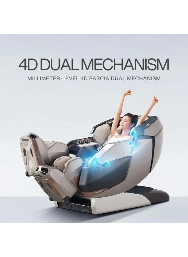 ROTAI AI Robotic Massage Chair with ROVO Walking Technology|Full Body Massage Chair| 6D Dual Mechanism|Tri-Sole Reflexology|Heat Therapy| Voice Control | Bluetooth |10-Year Warranty (GLACIER SILVER) - Image 5