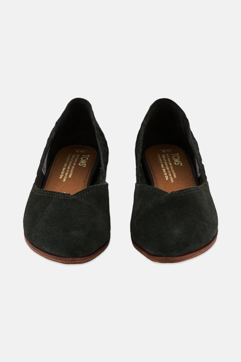 TOMS Women Jutti Slip On Flats, Dark Olive - Image 4