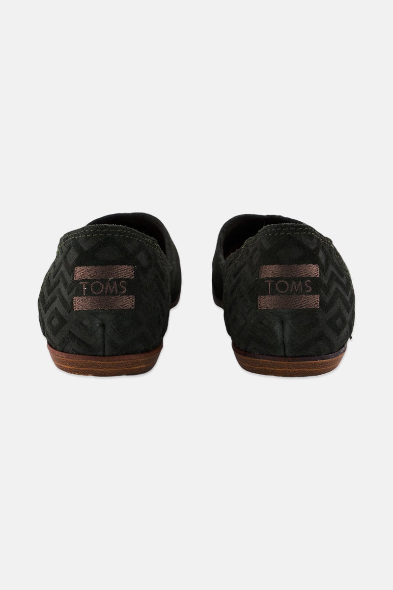 TOMS Women Jutti Slip On Flats, Dark Olive - Image 2
