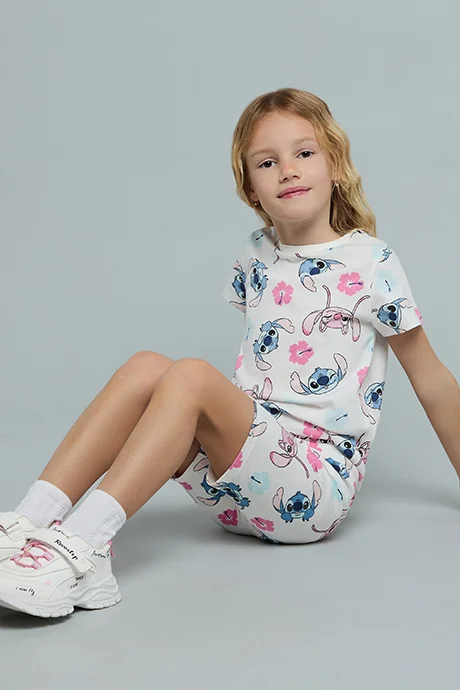 أر أند بي Printed T-Shirt and Shorts Set