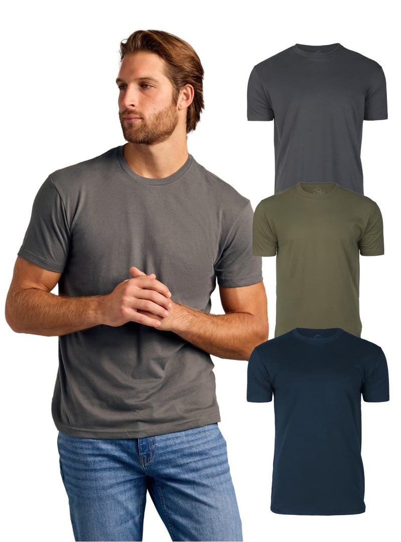 True Classic Mens T-Shirts - Short Sleeve Crew Neck Plain Novelty T Shirt for Men, Pack of 3, Variety, XL - Image 1