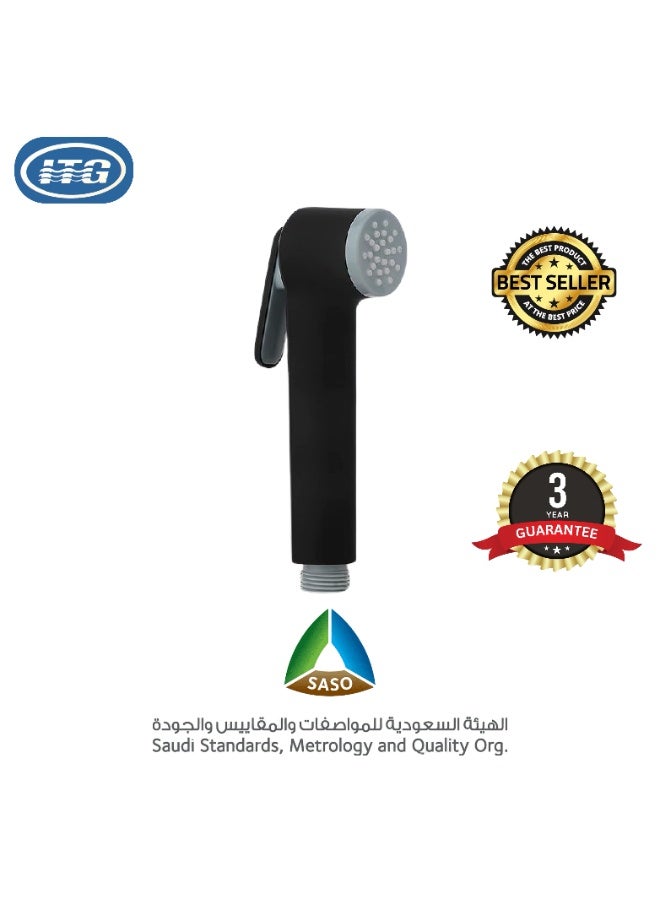 ITG Black Handheld Shattaf Bidet Sprayer with 1.2m Hose, Self-Cleaning Kit for Bathroom & Toilet  - Image 2