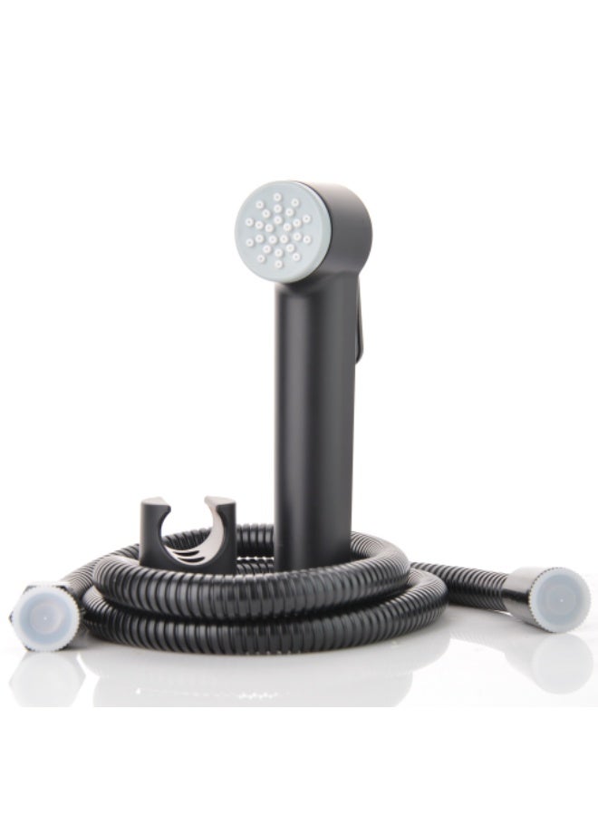 ITG Black Handheld Shattaf Bidet Sprayer with 1.2m Hose, Self-Cleaning Kit for Bathroom & Toilet  - Image 1
