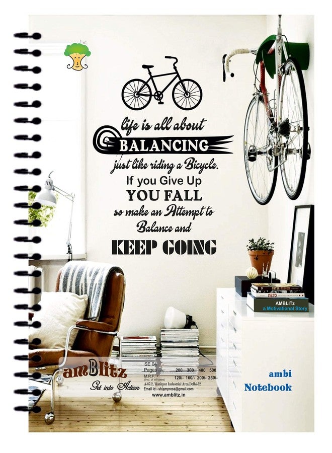 amblitz Unruled Spiral Notebook | 600 Pages | 5 Subject Notebook | Color Index as Partition | 70 GSM Thick | A4 Size | - Image 3