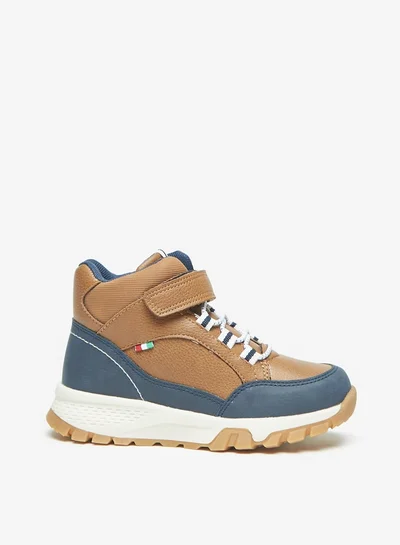 LBL by Shoexpress Boys Solid Low Ankle Boots with Hook and Loop Closure