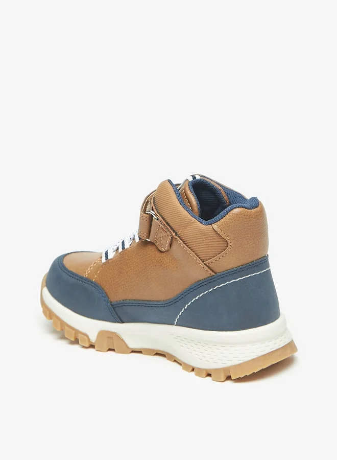 LBL by Shoexpress Boys Solid Low Ankle Boots with Hook and Loop Closure